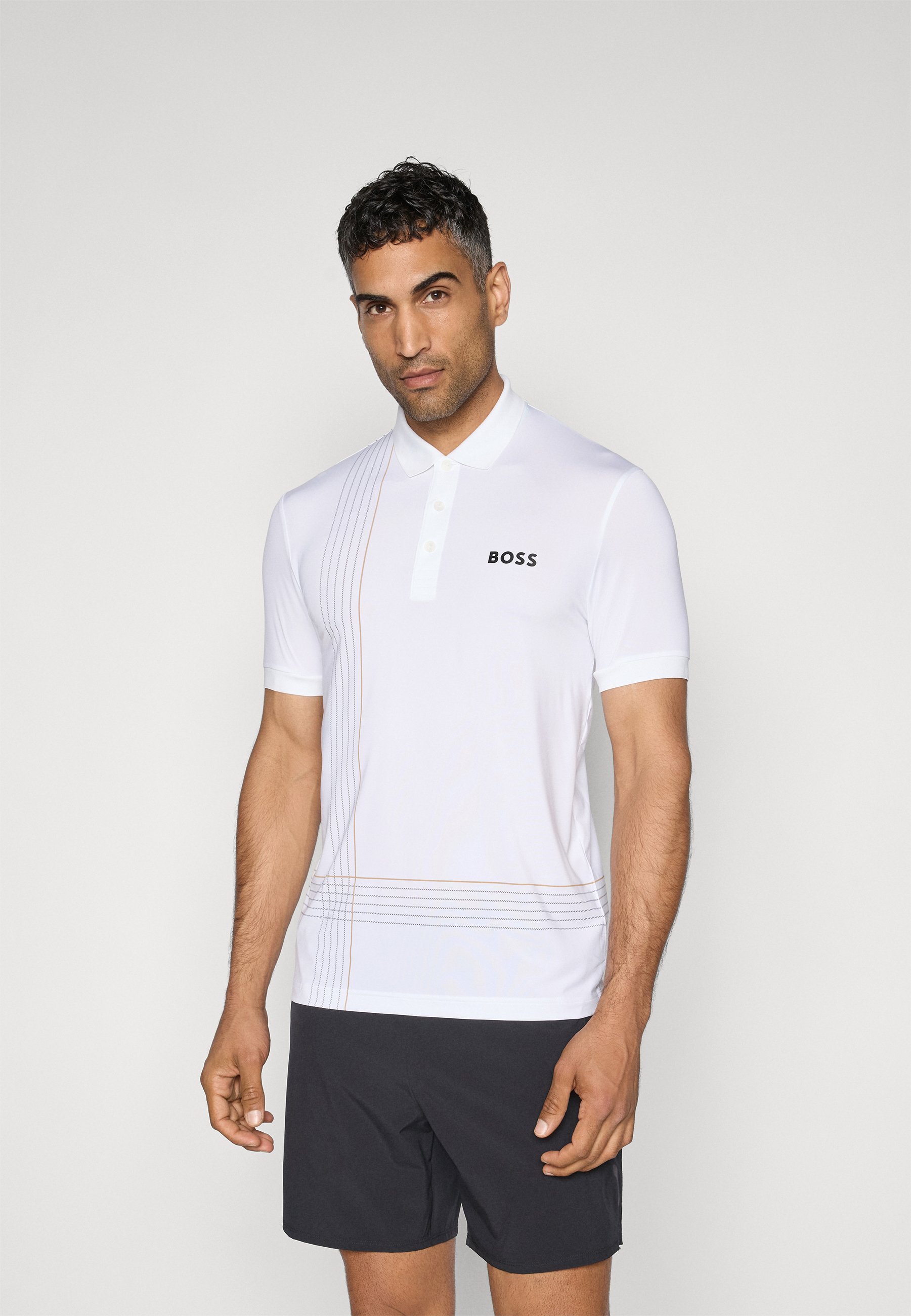 BOSS CHECK - Poloshirt - wit