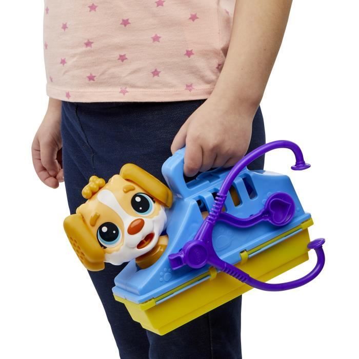 Clinica veterinaria Play-Doh con cane, con 5 vasetti di pasta modellabile e 10 strumenti, giocattolo per il doposcuola, La collana Classici