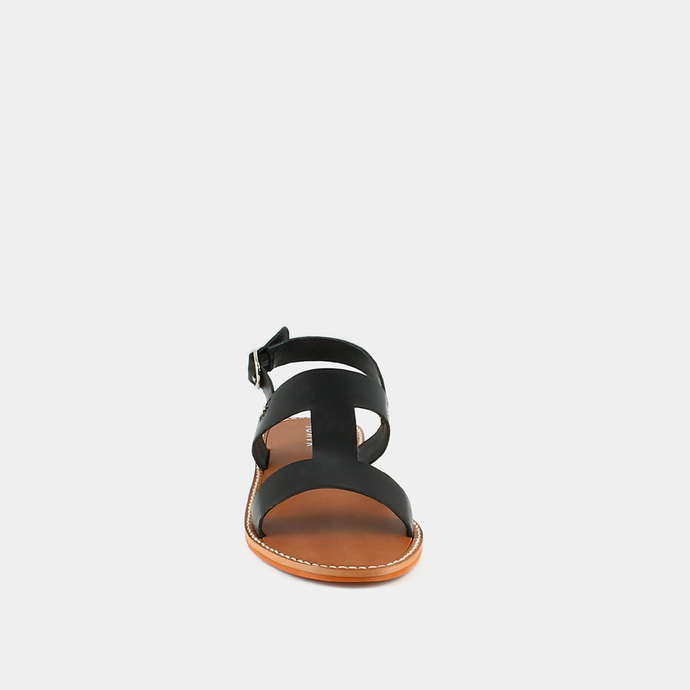 Sandales  en cuir noir