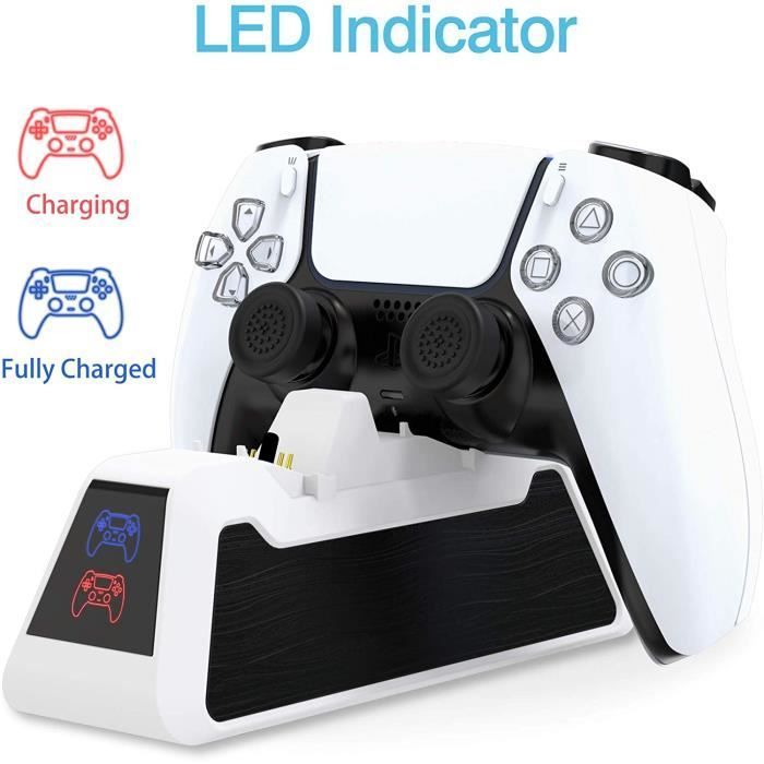 Oplader compatibel met PS5-controller, 2,6A snellader voor PlayStation 5 DualSense-controller