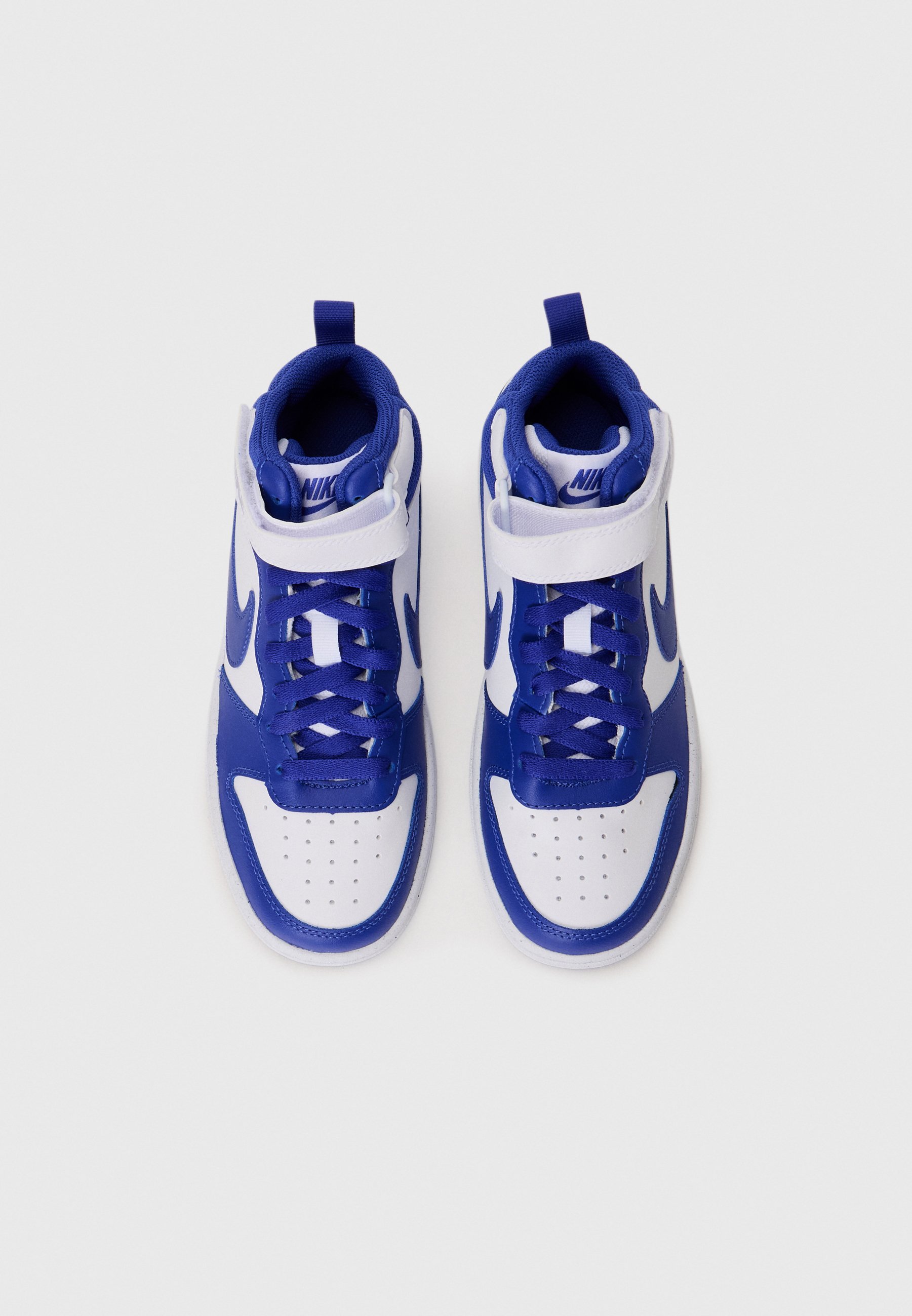 Nike Sportswear COURT BOROUGH MID 2 UNISEX - Hoge sneakers - wit/donkerblauw