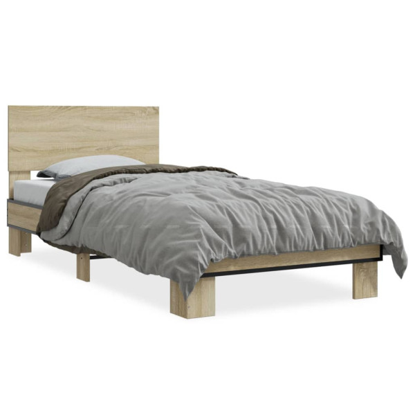 Rama łóżka dąb sonoma 75x190 cm materiał drewnopochodny