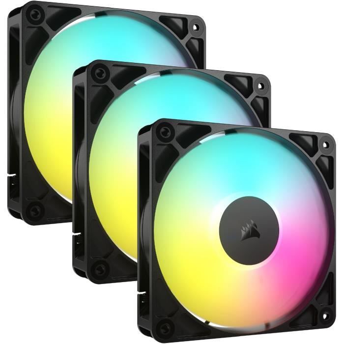 Confezione da 3 ventole ARGB da 120 mm - CORSAIR - RS120 - Raffreddamento eccezionale ed effetti di illuminazione dinamici