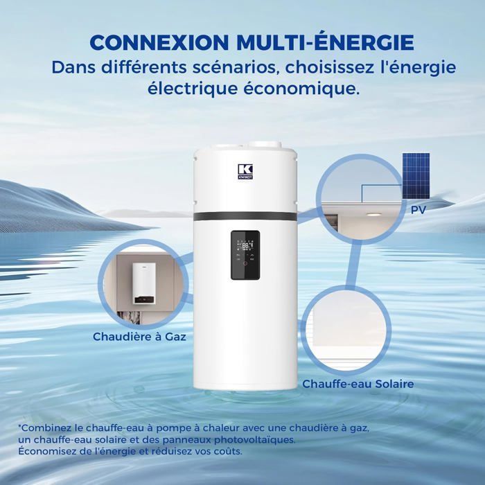Scaldabagno - Pompa di calore a parete - 102 L - Pompa di calore aria-acqua R290 - Wi-Fi