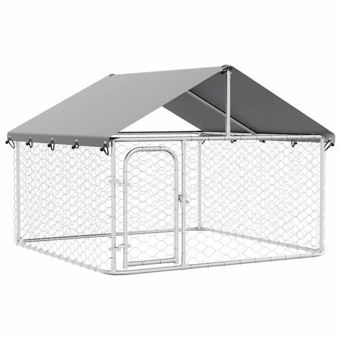 vidaXL Buitenkennel met Dak 200x200x150 cm 171498