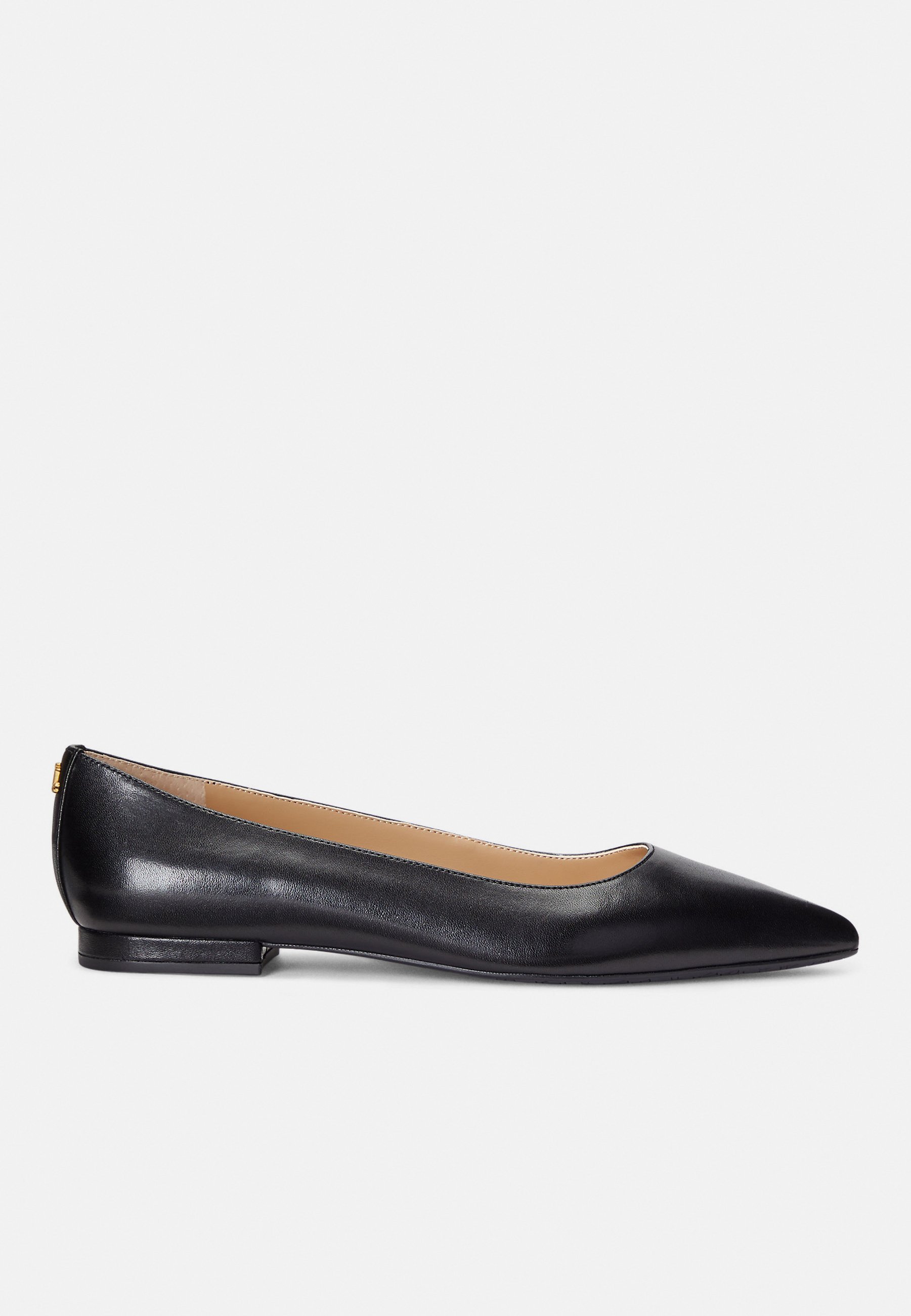 Lauren Ralph Lauren LONDYN BURNISHED LEATHER BALLET FLAT - Balletpumps - zwart