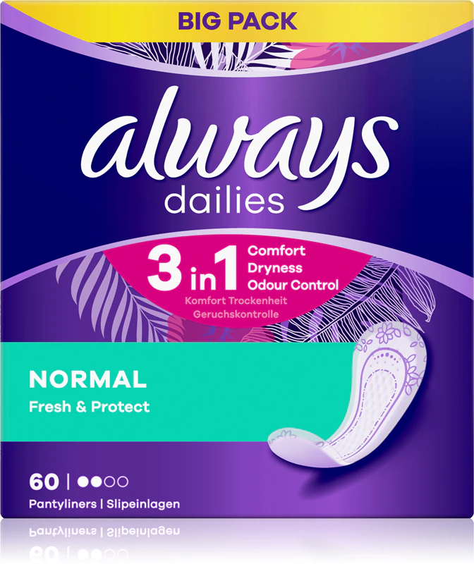 Always Dailies Normal Fresh & Protect inlegkruisjes