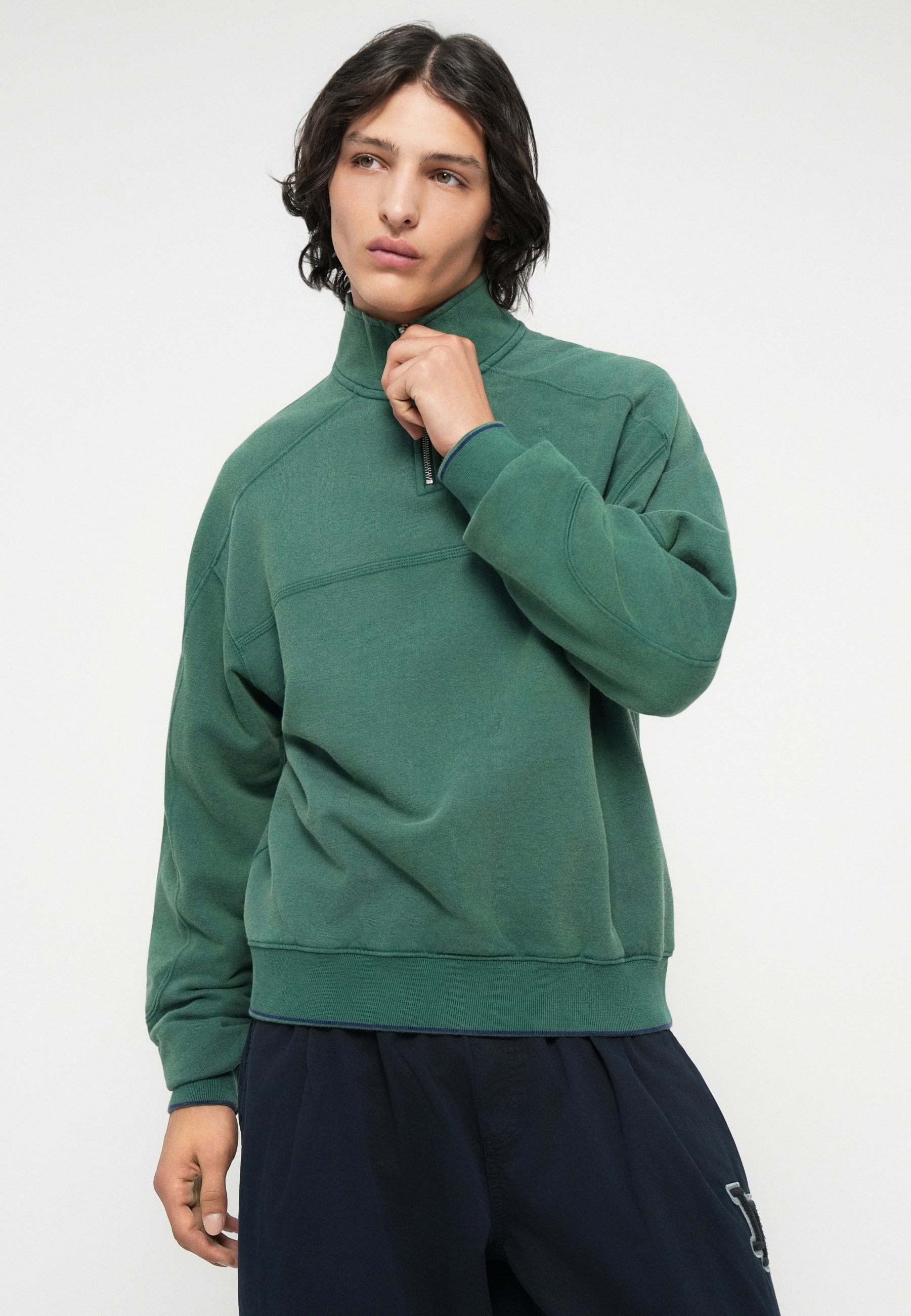 iets frans... QUARTER ZIP UNISEX - Sweatshirt - groen
