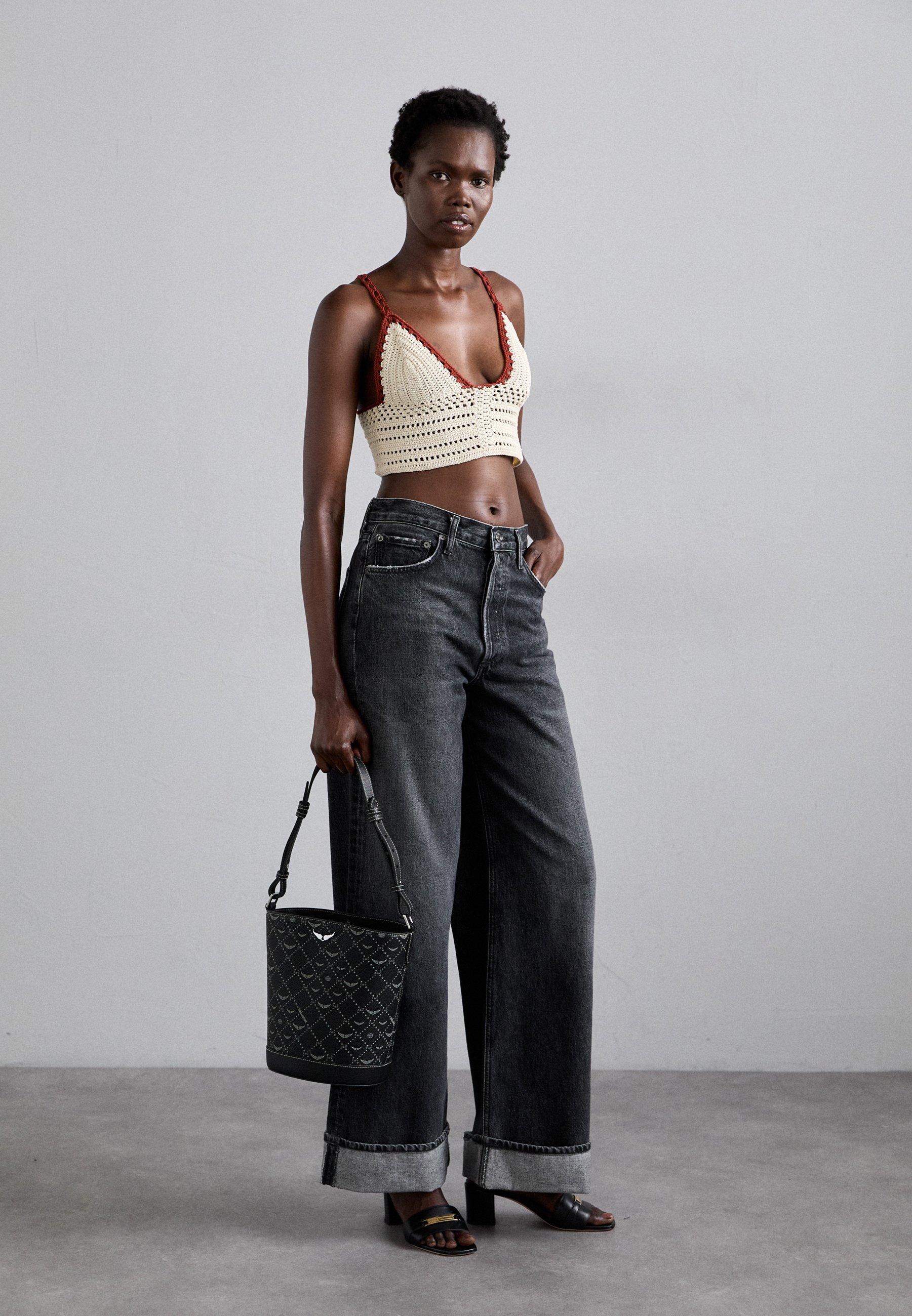 Zadig & Voltaire BUCKET MONOGRAM - Handtas - zwart