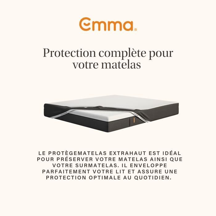 EMMA | Protège-matelas Imperméable Emma 160x200 cm | Imperméable et Respirant | Doux et Confortable | Antibactérien Anti-allergènes