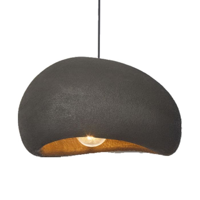 WOTTES Suspension Luminaire Moderne Créatif Noir, Lustre Design Métal Vintage E27 Lampe 1pcs Ø30cm pour Cuisine Salle à Manger