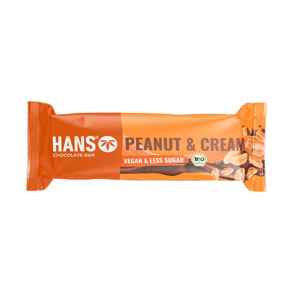 Organic Vegan Chocolate Bars, Peanut & Cream, 12-pack (12 x 30g = 360g)