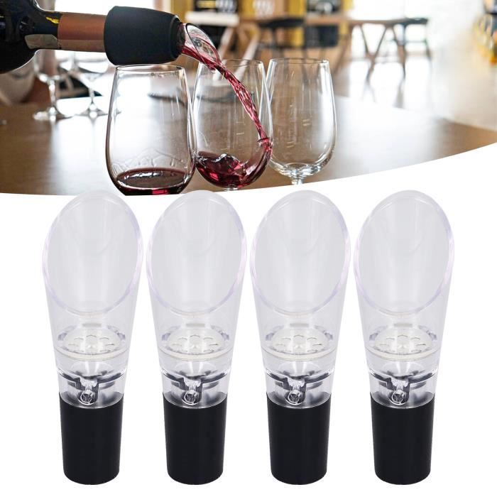 Aérateur de vin - QIILU - 4 pièces - Écologique - Matériau PC - Facile à utiliser