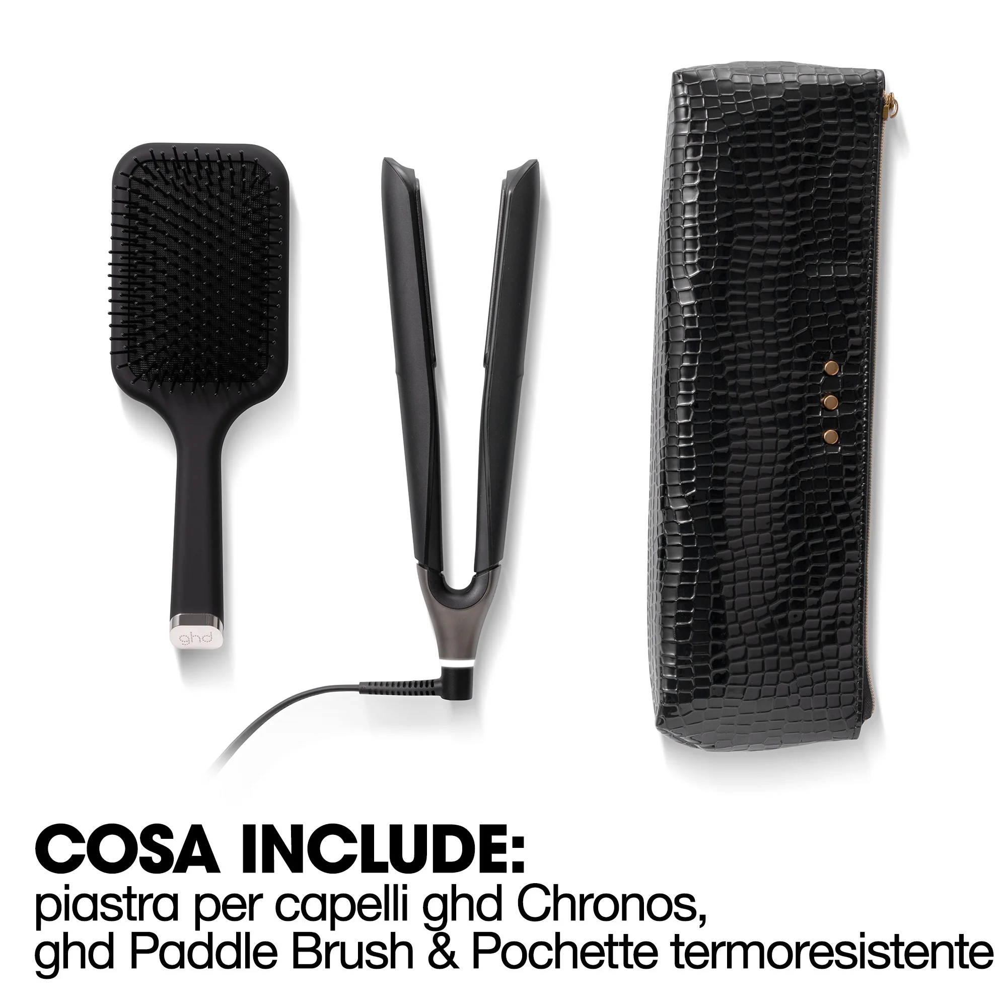Styler ghd chronos Gift Set - piastra per capelli professionale + paddle brush - Cofanetti per Capelli, Piastra Capelli, Spazzole