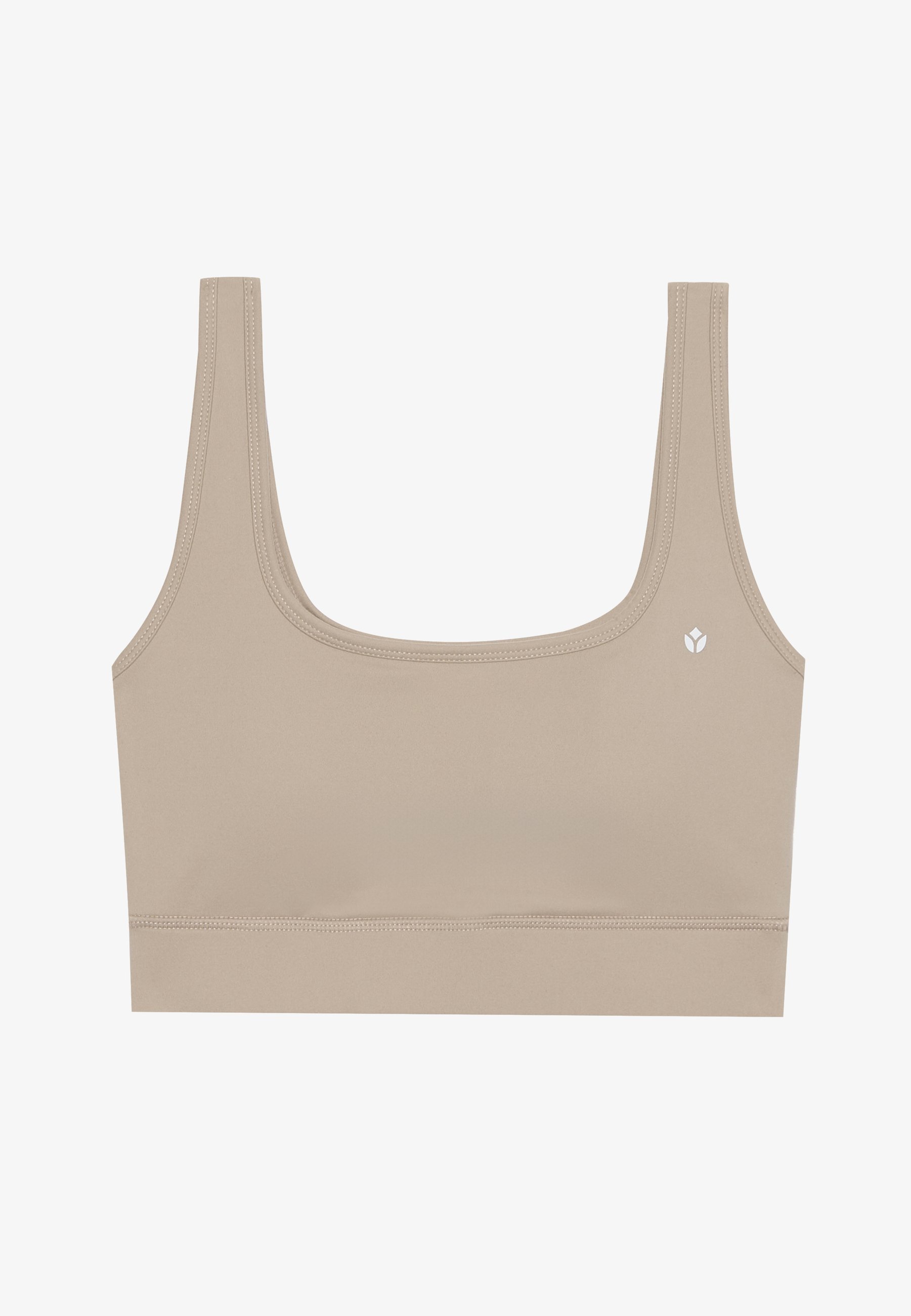Even&Odd active MEDIUM SUPPORT SPORTBH MET VIERKANTE HALS - Sportbeha met gemiddelde ondersteuning - beige