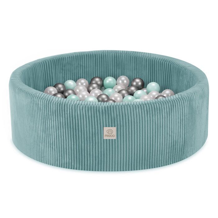 MISIOO ball pit 90x30 cm blue corduroy