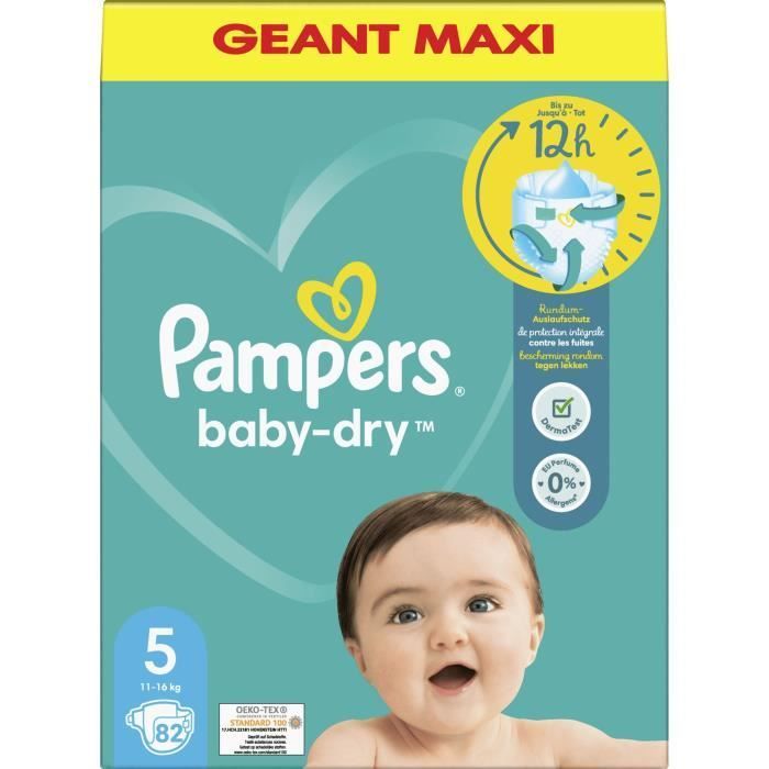 PAMPERS Baby-Dry Size 5 - 82 Diapers