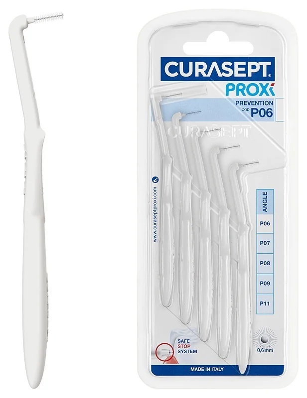 CURASEPT Curasept Proxi Angle Prevention P06 ISO 0 0,6 mm brossette interdentaire blanche 5 pièces