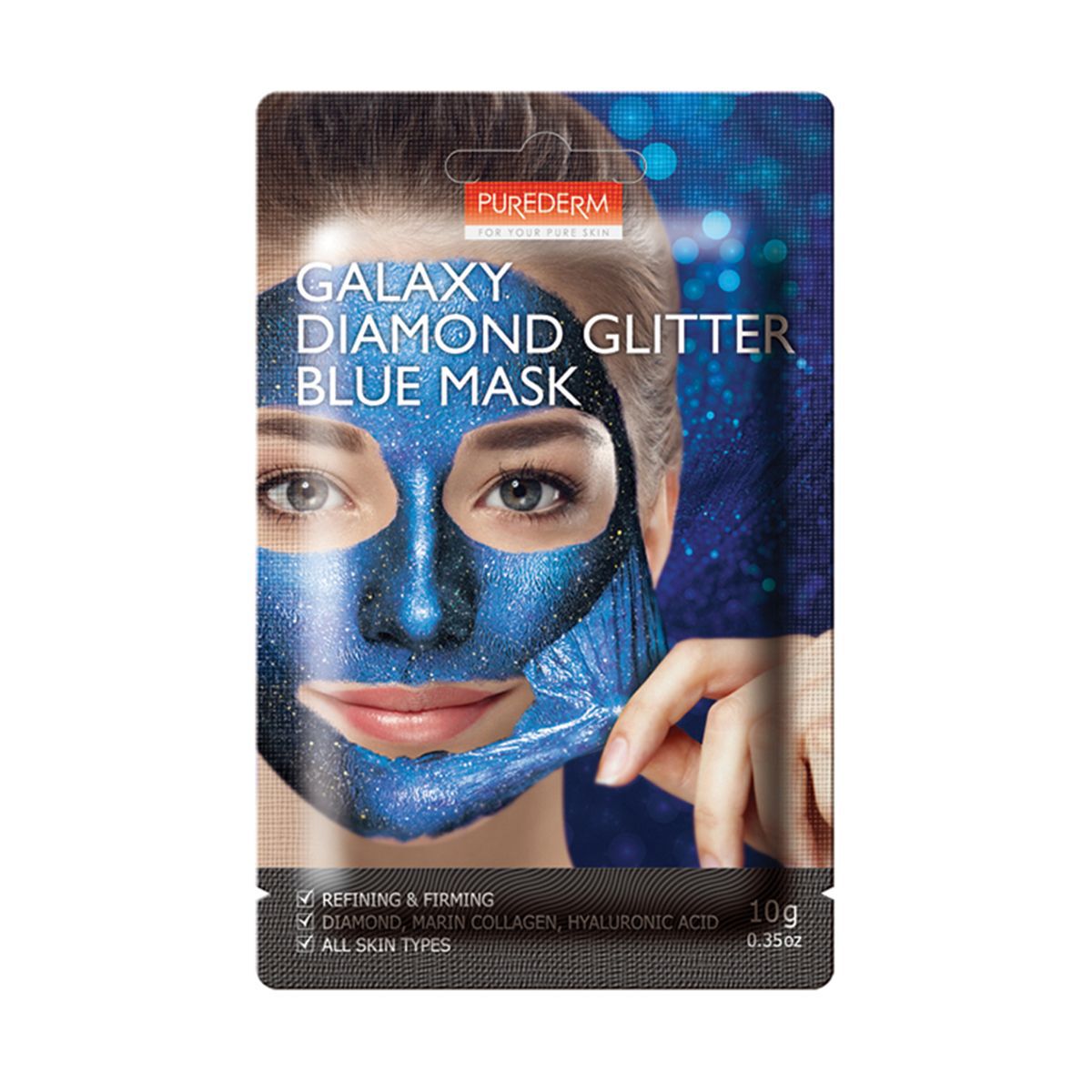 Purederm zlupovacia diamantová pleťová maska 10g Galaxy Diamond Glitter