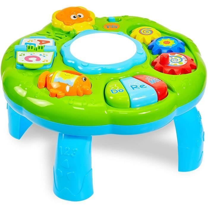 Mesa de actividades - ZGEER - Tambor para bebés - Juguete musical - Educativo - Luces de colores