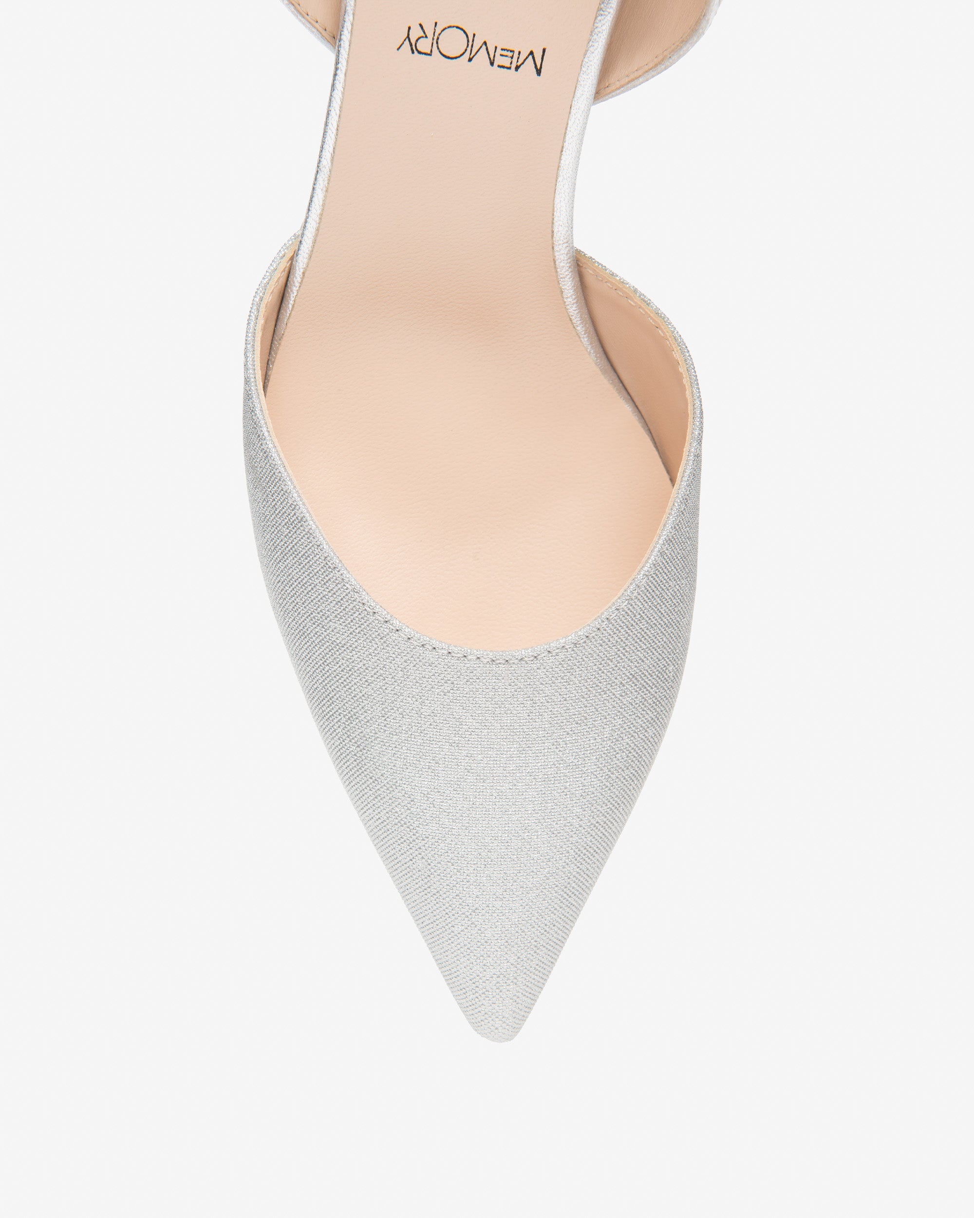 Damen-Slingback aus Leder und Stoff