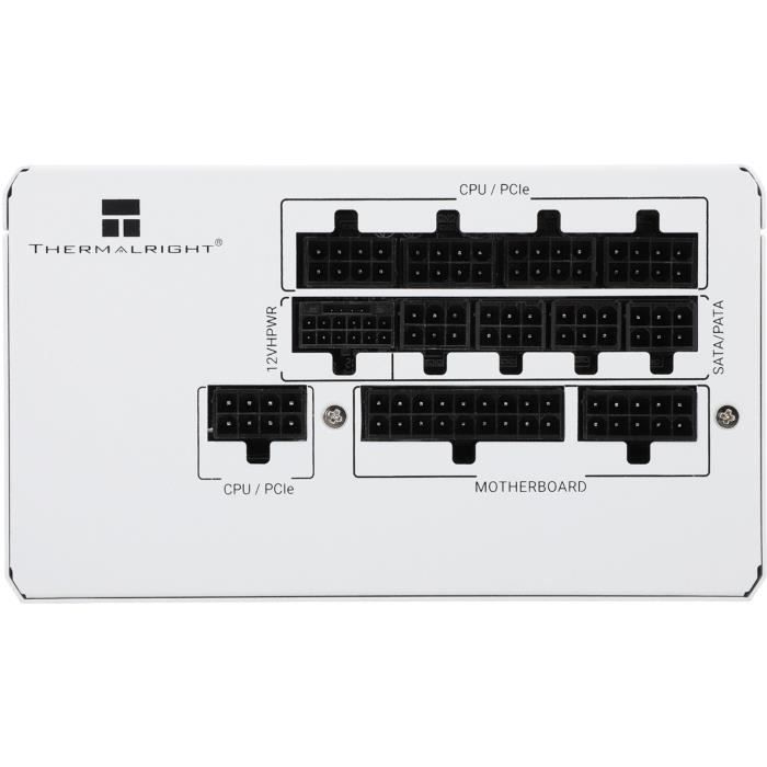 THERMALRIGHT - TG1000 - Alimentatore per PC - 1000 W - 80+ Gold - ATX3.0 - Completamente modulare - PCI-E 5.0 Bianco