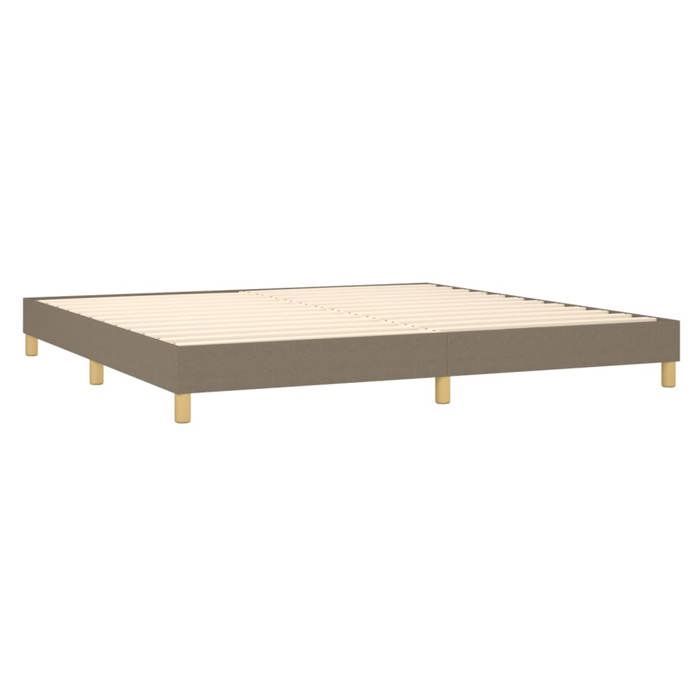 Maison Exclusive - Base letto a doghe con materasso color tortora 200x200 cm in tessuto