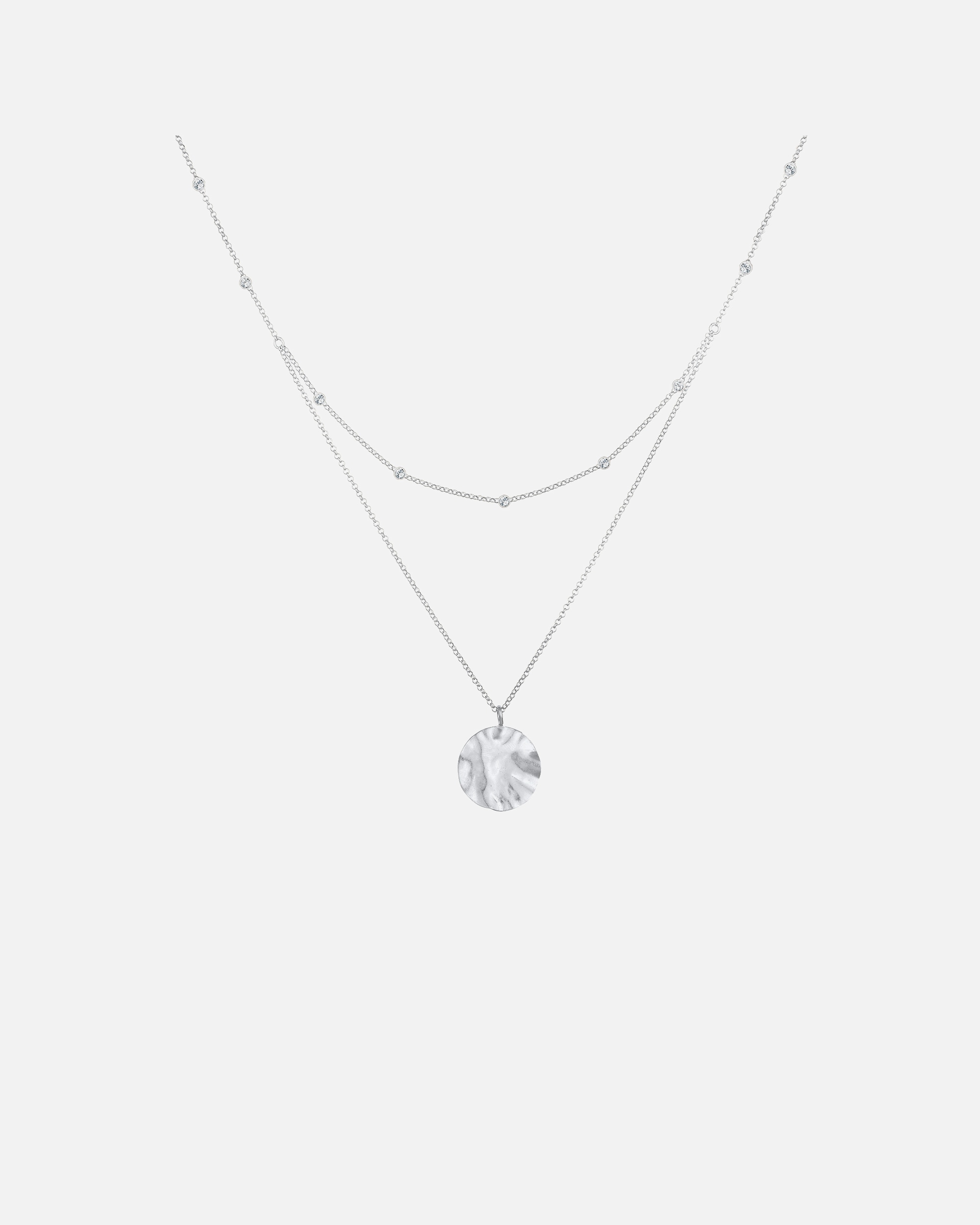Elli Pendentif de Plaquette à Couche avec Cristaux Collier Femme - (925/1000) Argent