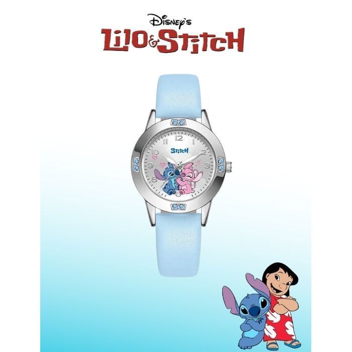 Montre Enfant Fille Stitch & Angel - Montre Disney - Bleu
