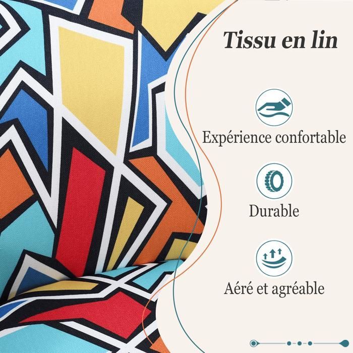 Poltrona confortável - HOMEMiYN - Estampa geométrica moderna - Estável e robusta