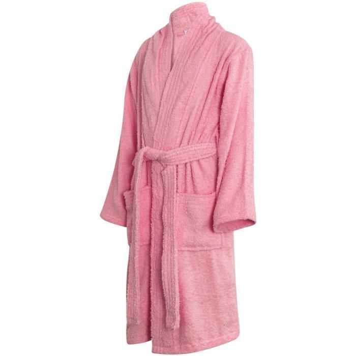 Bata de casa - Infantil - Niñas - 100% algodón - Manga larga - Rosa