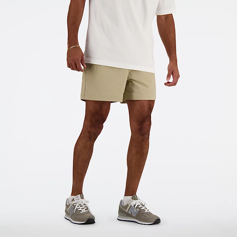 Sportshorts voor heren van 5 inch (12,7 cm) stretchstof - STONE