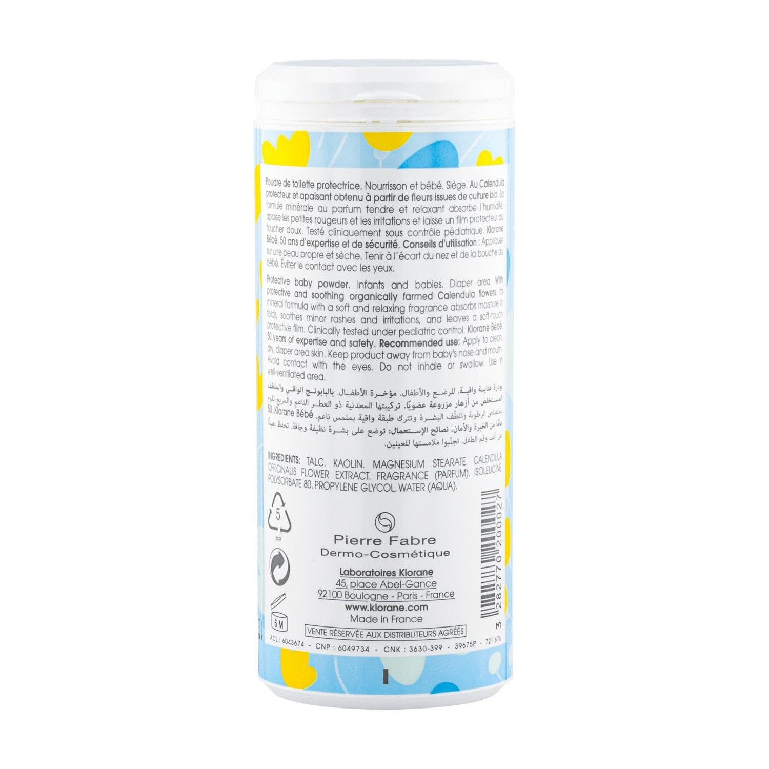 Klorane Poudre de toilette protectrice au Calendula apaisant