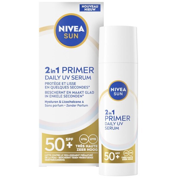 NIVEA Sun 2-v-1 primer dnevni UV serum<br>30 ml