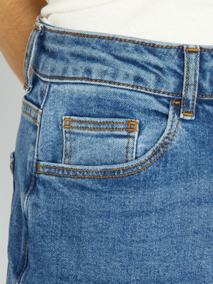 Calça jeans Mom de cintura super alta - Tamanho 32 - Azul