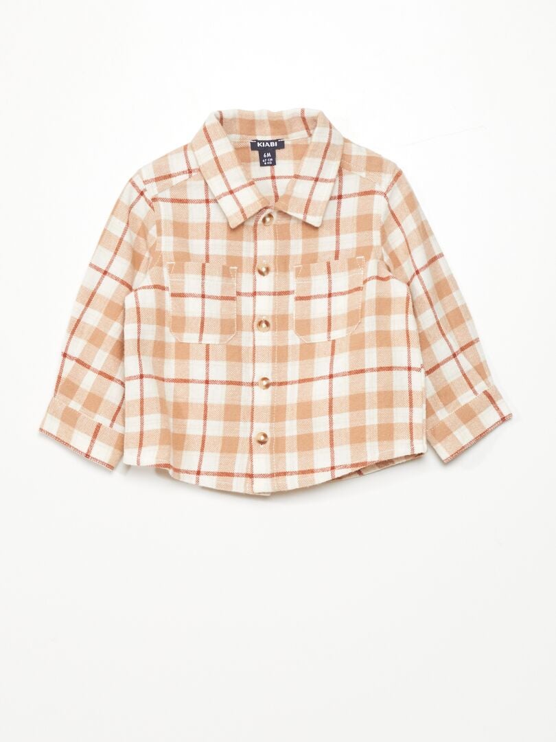Camisa de flanela xadrez - ROSA