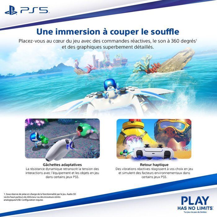 Pack PS5 Standard (avec lecteur CD) : Console PlayStation 5 (Modèle Slim) + Fortnite® Flowering Chaos
