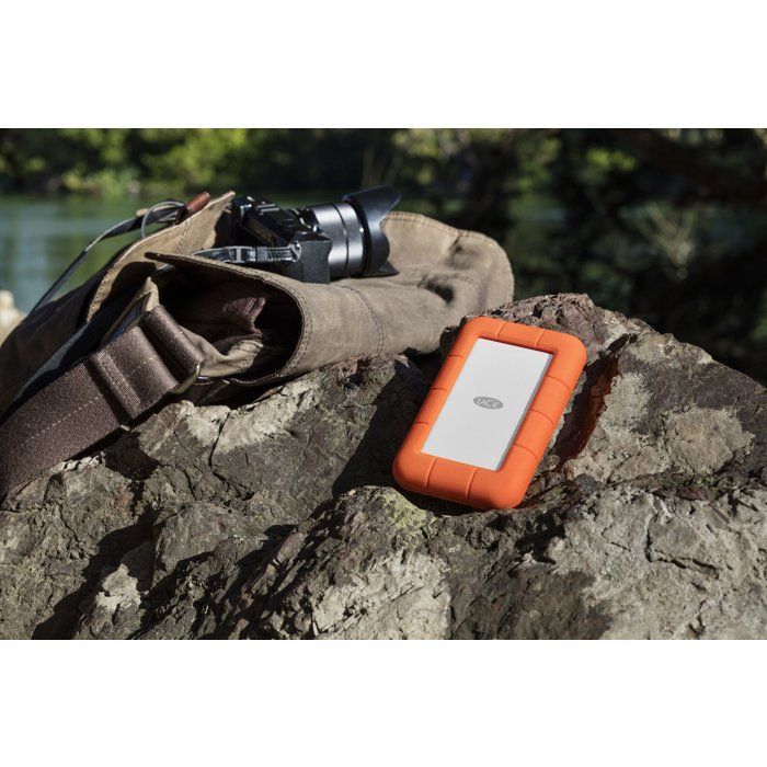 Disque dur externe - LACIE - Rugged USB-C STFR5000800 - 5 To -  3.2 Gen 1 - Gris / Jaune