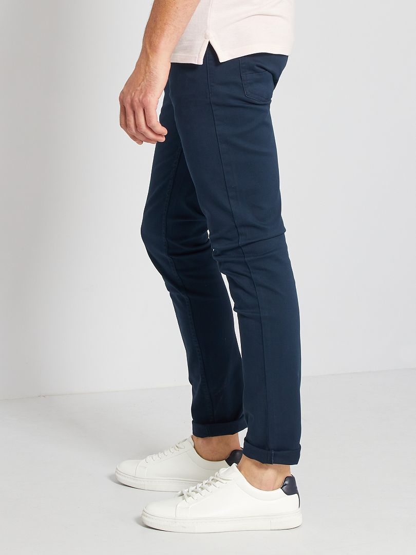 Jeansy slim z 5 kieszeniami - L32 - NIEBIESKIE