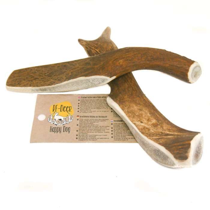 RF - DEER Chifre de Veado XL, 81-120g, 18-21 cm, Macio, Palitos de Mastigar 100% Naturais para Cães e Filhotes