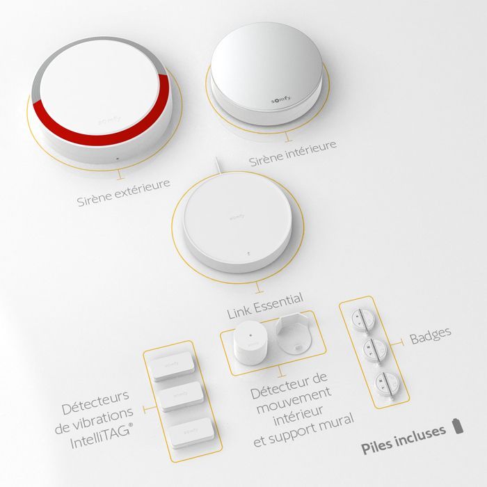 SOMFY 1875281 - Alarma doméstica Essential Plus - Alarma inalámbrica conectada para el hogar - Somfy Protect - Compatible con Alexa, el asistente virtual