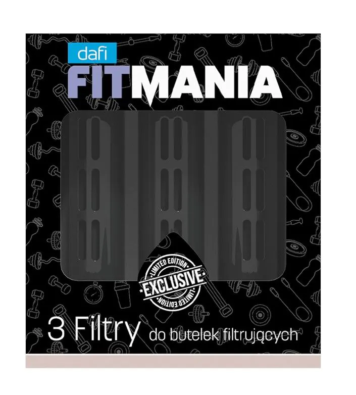 Dafi Fitmania Black - 3-pak filtrów do butelki bez zakrętki