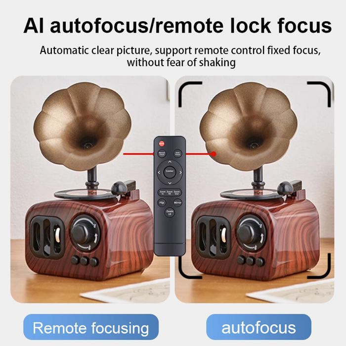 4K Webcam, zoomable webcam with microphone and remote control, equipped with a Sony sensor, 9X digital zoom, noise-canceling microphones