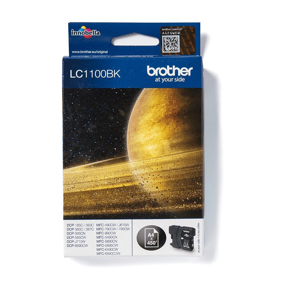 Cartucho de tinta negra Brother LC1100BK