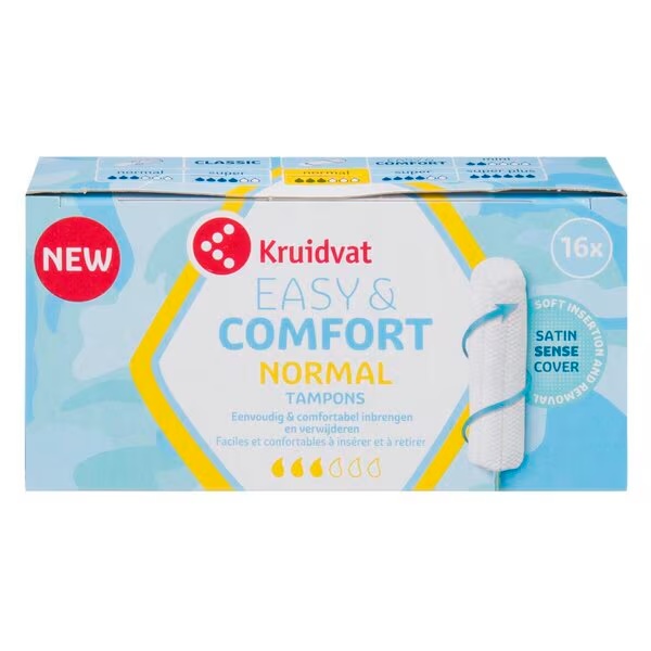 Kruidvat Kruidvat Easy & Comfort Normal Tampons<br>16 stukų