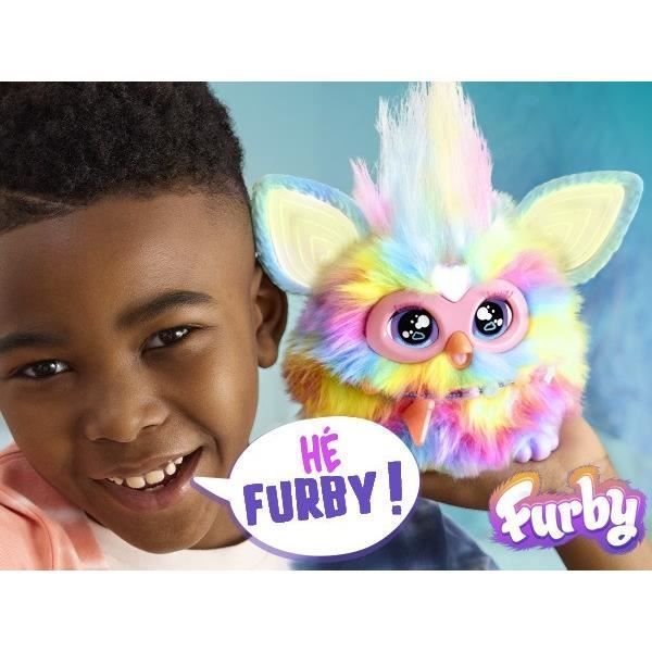 Furby Tie Dye, 15 accessoires, interactief pluche speelgoed voor meisjes en jongens, spraakgestuurde animatronic, geschikt voor kinderen vanaf 6 jaar.