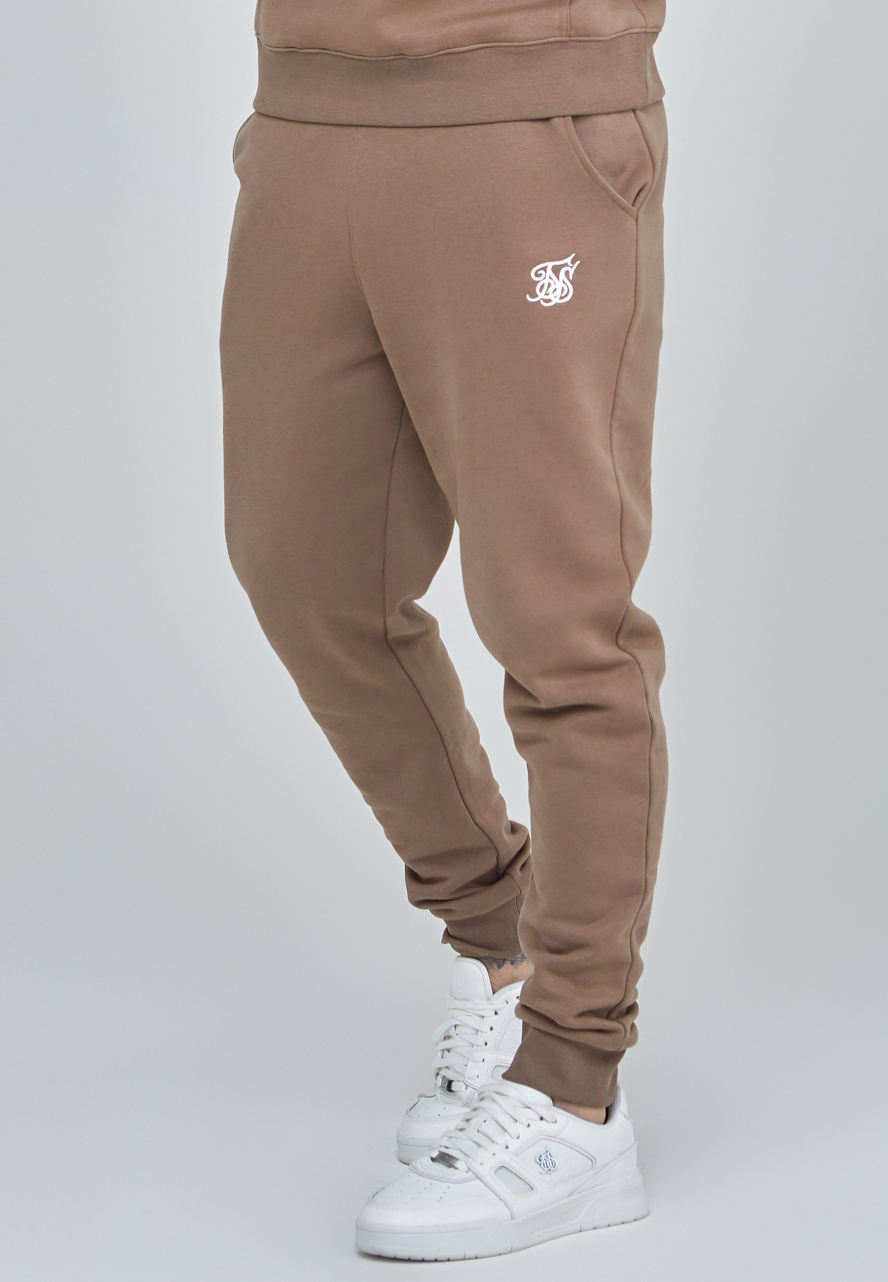 SIKSILK ESSENTIALS JOGGERS - Trainingsbroek - bruin