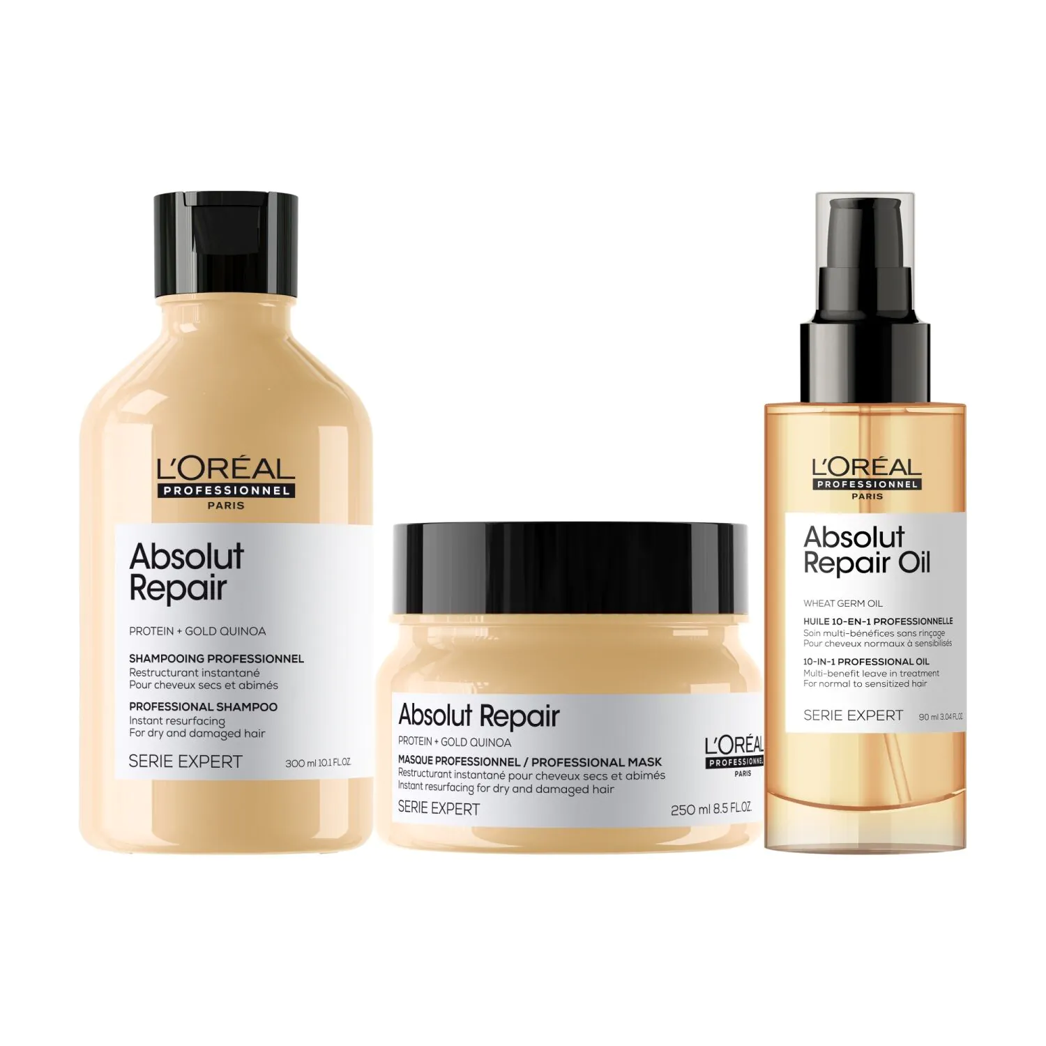 L’Oréal Professionnel Paris Absolut Repair Trio Zestaw: Szampon + Maska + Olejek