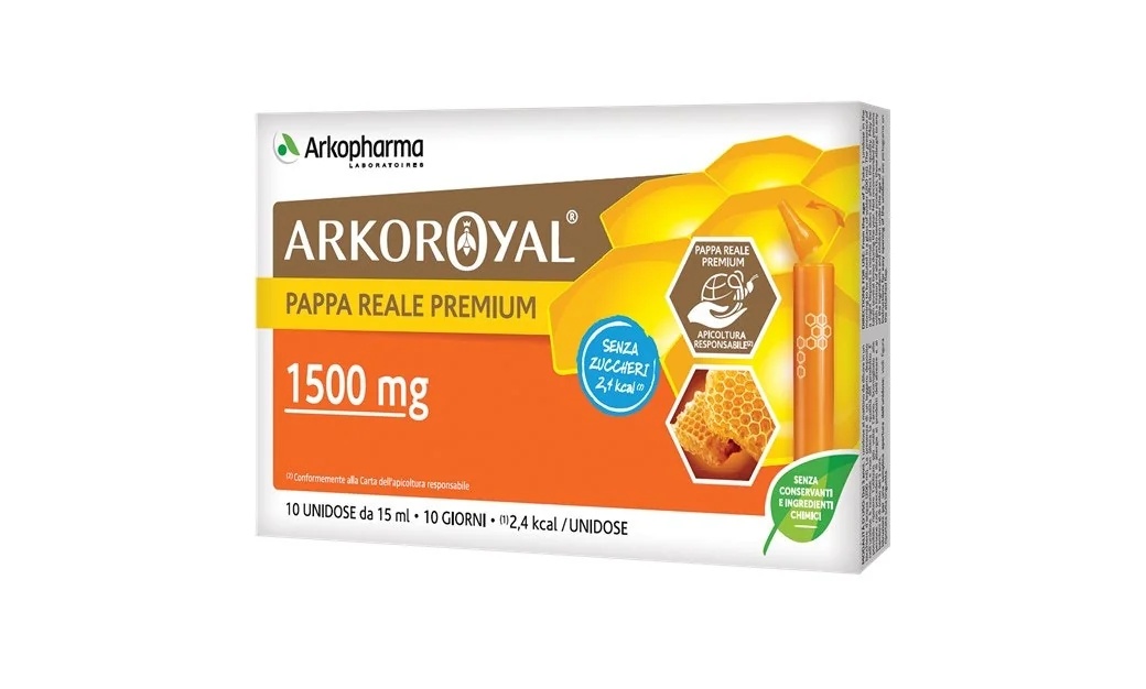 ARKOPHARMA Arkopharma Arkoroyal matični mleček 1500 mg 10 vial brez sladkorja