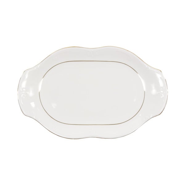 Półmisek owalny 33 cm Kamelia Złota Linia B014